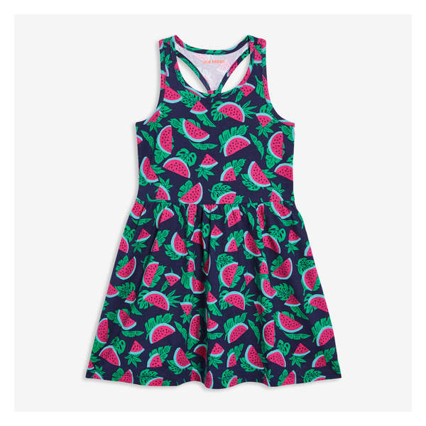 Kid Girls' Printed Tank Dress - Dark Navy